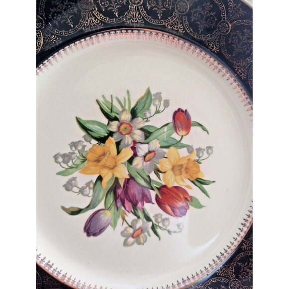 Vintage Simpsons Potters LTD Solian Ware England Dinner Plate 10 3/4" Floral - Picture 6 of 7